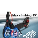 Ηλεκτρικό πατίνι 36V 350W με 25km/h max ταχύτητα και αυτονομία 30km μαύρο