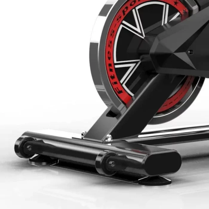 Ποδήλατο Γυμναστικής FITNESS με οθόνη και μετρητή καρδιακών παλμών σε Μαύρο Κόκκινο βάρος τροχού 6kg