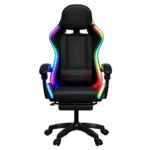 Gaming Καρέκλα Μαύρη Με Led Φωτισμό, Ηχεία, Μασάζ Και Bluetooth