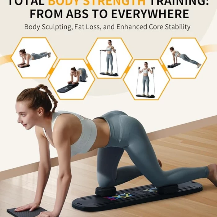 Multi-Function Push Up Board με Λάστιχα Αντίστασης & Σύστημα Ολίσθησης – Full Body Training