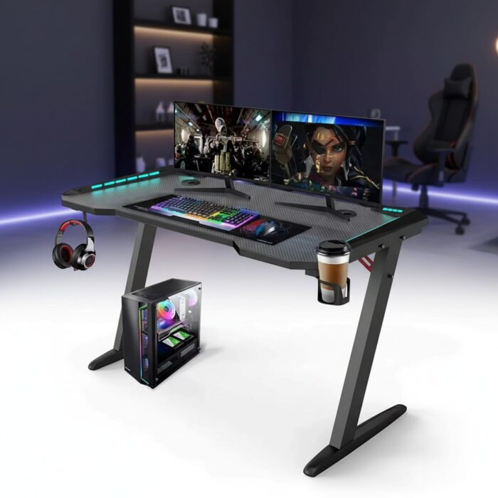 Gaming Γραφείο / Game Table All Black Desktop 120×60×75 cm - Image 3