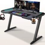 Gaming Γραφείο / Game Table All Black Desktop 120×60×75 cm