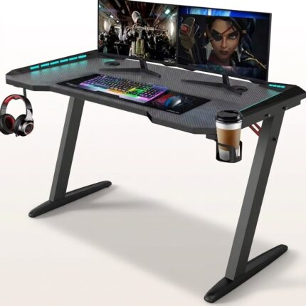 Gaming Γραφείο / Game Table All Black Desktop 120×60×75 cm