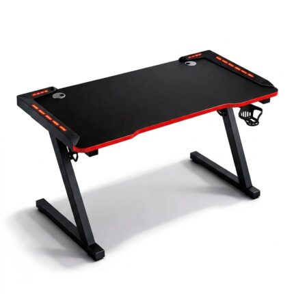 GAMING ΓΡΑΦΕΙΟ / GAME TABLE BLACK RED DESKTOP 120×60×75 CM